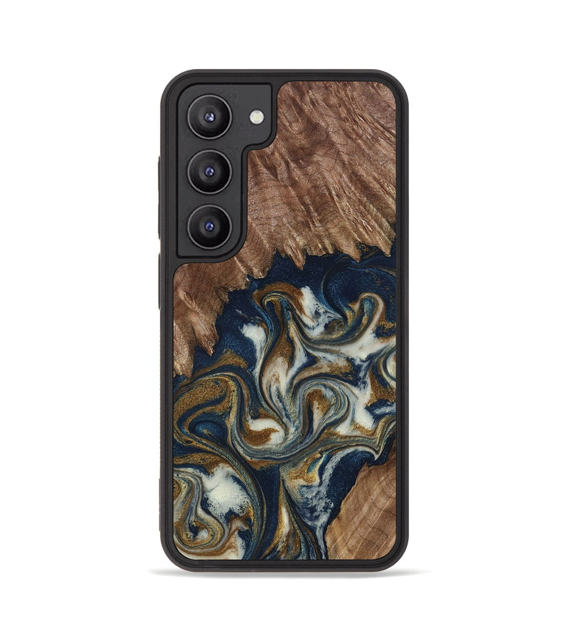 Galaxy S23 Wood Phone Case - Marisa (Teal & Gold, 798645)