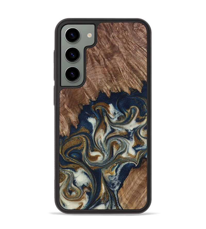 Galaxy S23 Plus Wood Phone Case - Marisa (Teal & Gold, 798645)