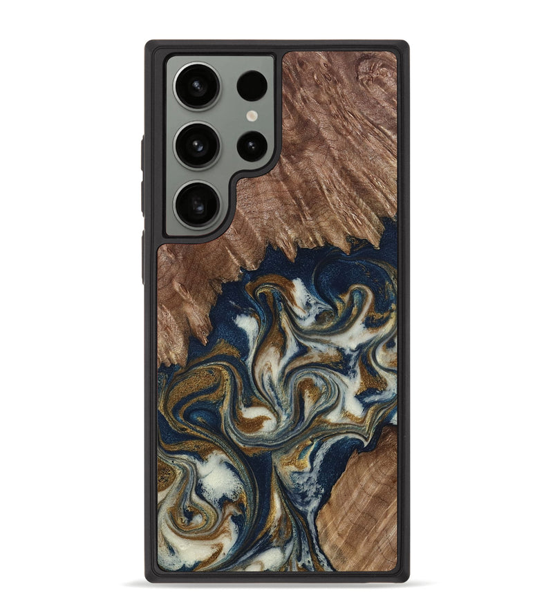 Galaxy S23 Ultra Wood Phone Case - Marisa (Teal & Gold, 798645)