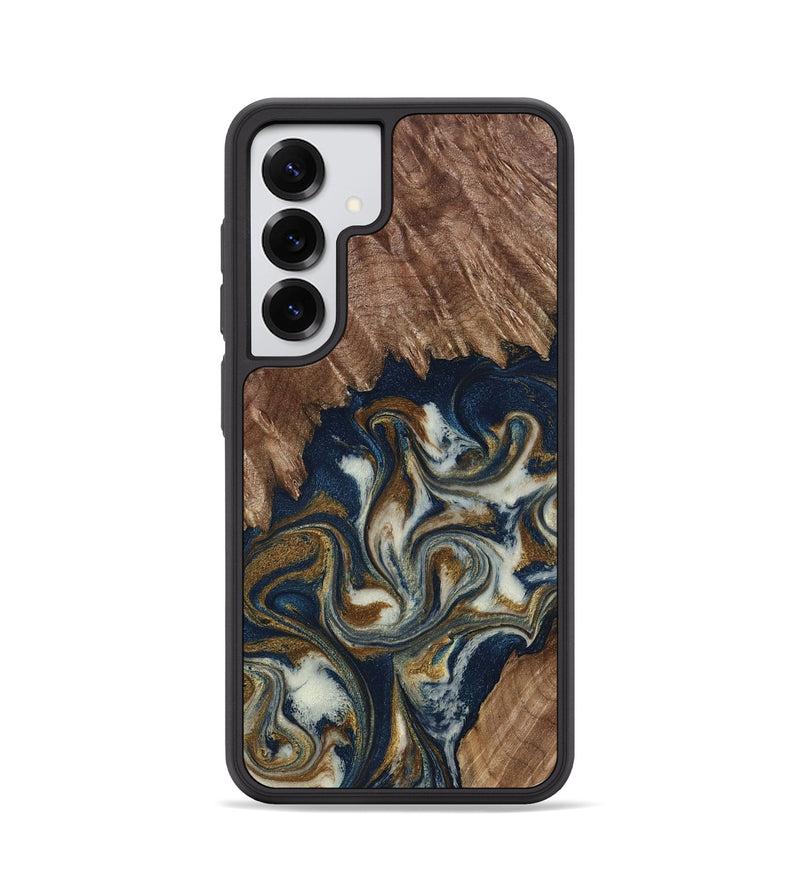 Galaxy S25 Wood Phone Case - Marisa (Teal & Gold, 798645)