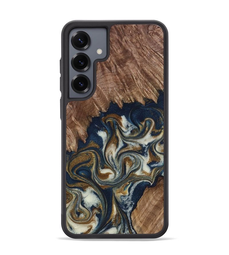 Galaxy S25 Plus Wood Phone Case - Marisa (Teal & Gold, 798645)