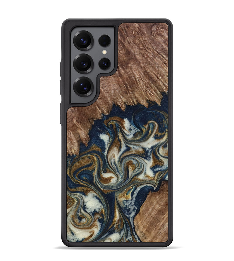 Galaxy S25 Ultra Wood Phone Case - Marisa (Teal & Gold, 798645)