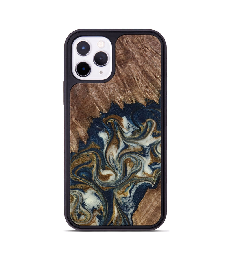 iPhone 11 Pro Wood Phone Case - Marisa (Teal & Gold, 798645)