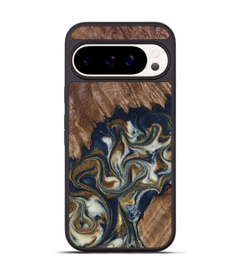 Pixel 9 Pro Wood Phone Case - Marisa (Teal & Gold, 798645)