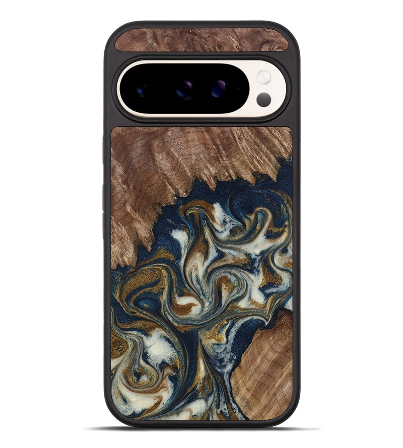 Pixel 9 Pro XL Wood Phone Case - Marisa (Teal & Gold, 798645)