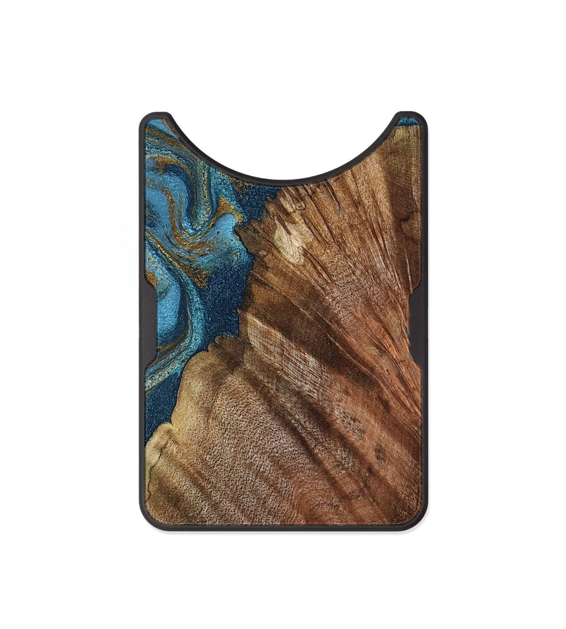 Alloy Wood Wallet - Keira (Teal & Gold, 798648)