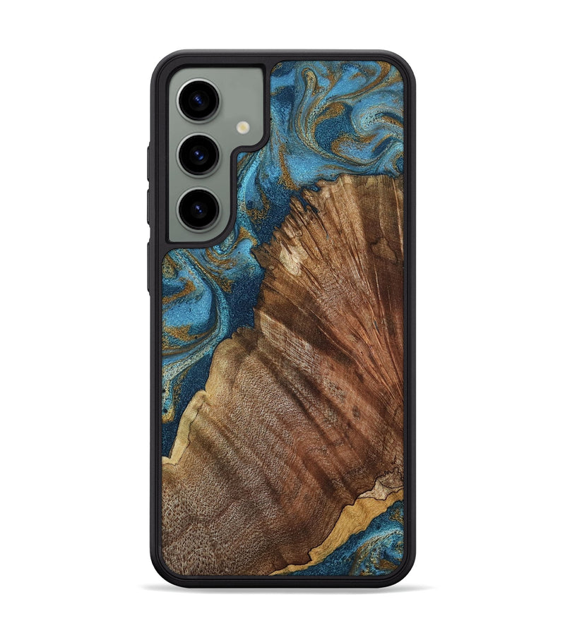 Galaxy S24 Plus Wood Phone Case - Keira (Teal & Gold, 798648)