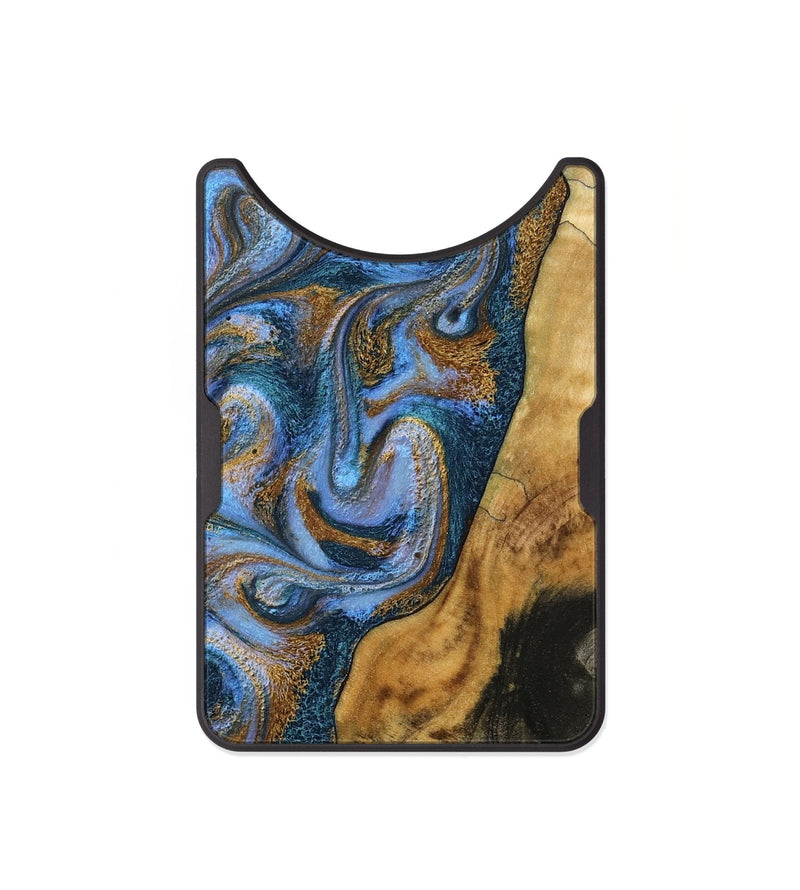 Alloy Wood Wallet - Calum (Teal & Gold, 798649)