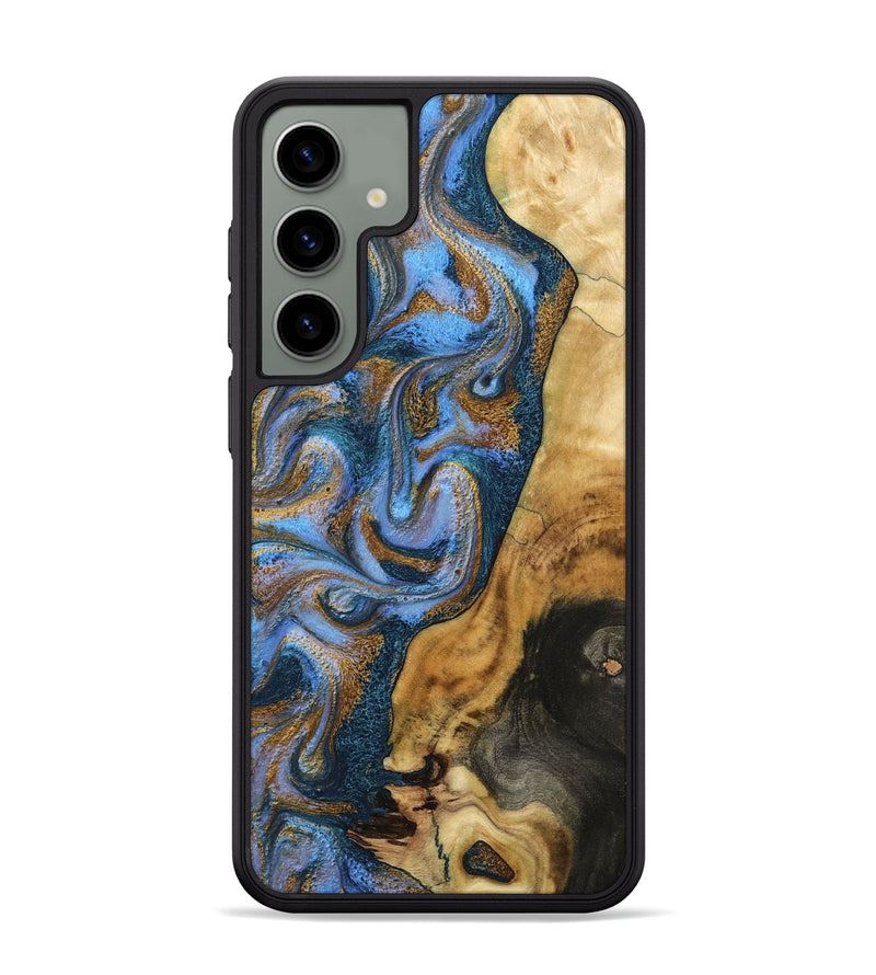 Galaxy S24 Plus Wood Phone Case - Calum (Teal & Gold, 798649)