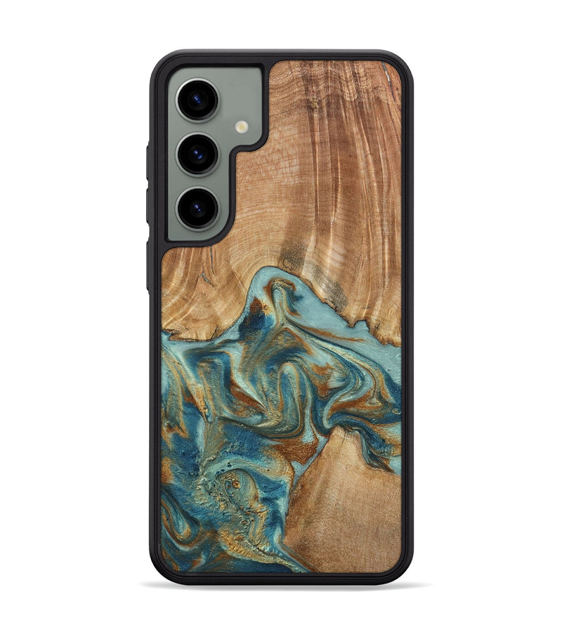 Galaxy S24 Plus Wood Phone Case - Kason (Teal & Gold, 798650)