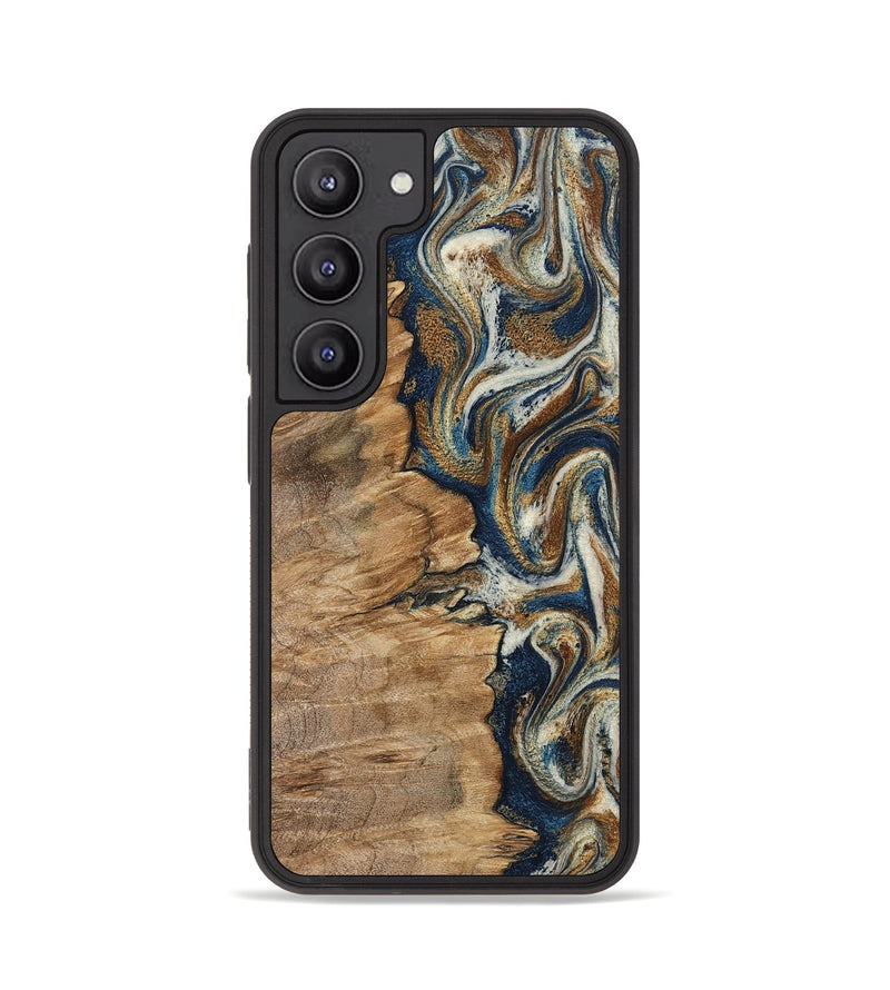 Galaxy S23 Wood Phone Case - Tara (Teal & Gold, 798651)