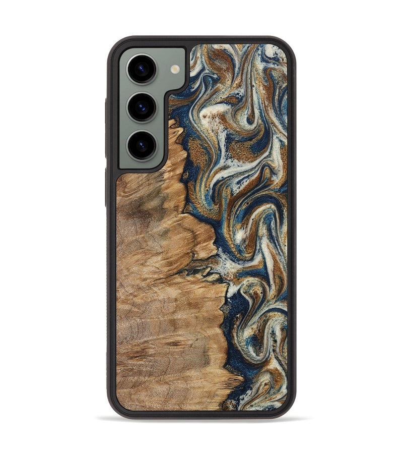 Galaxy S23 Plus Wood Phone Case - Tara (Teal & Gold, 798651)