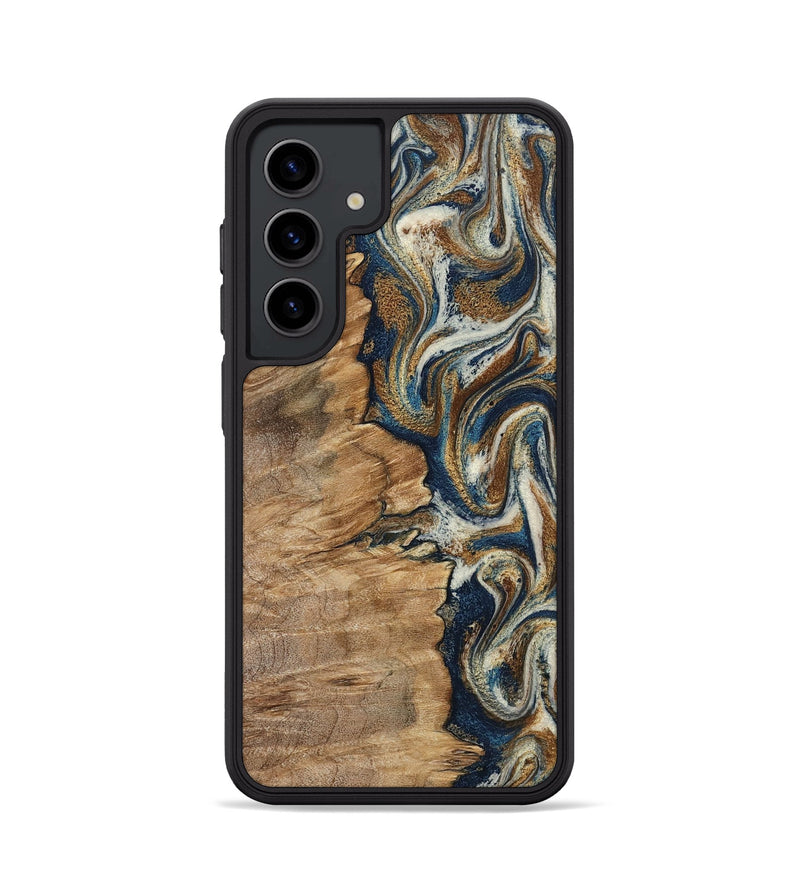 Galaxy S24 Wood Phone Case - Tara (Teal & Gold, 798651)
