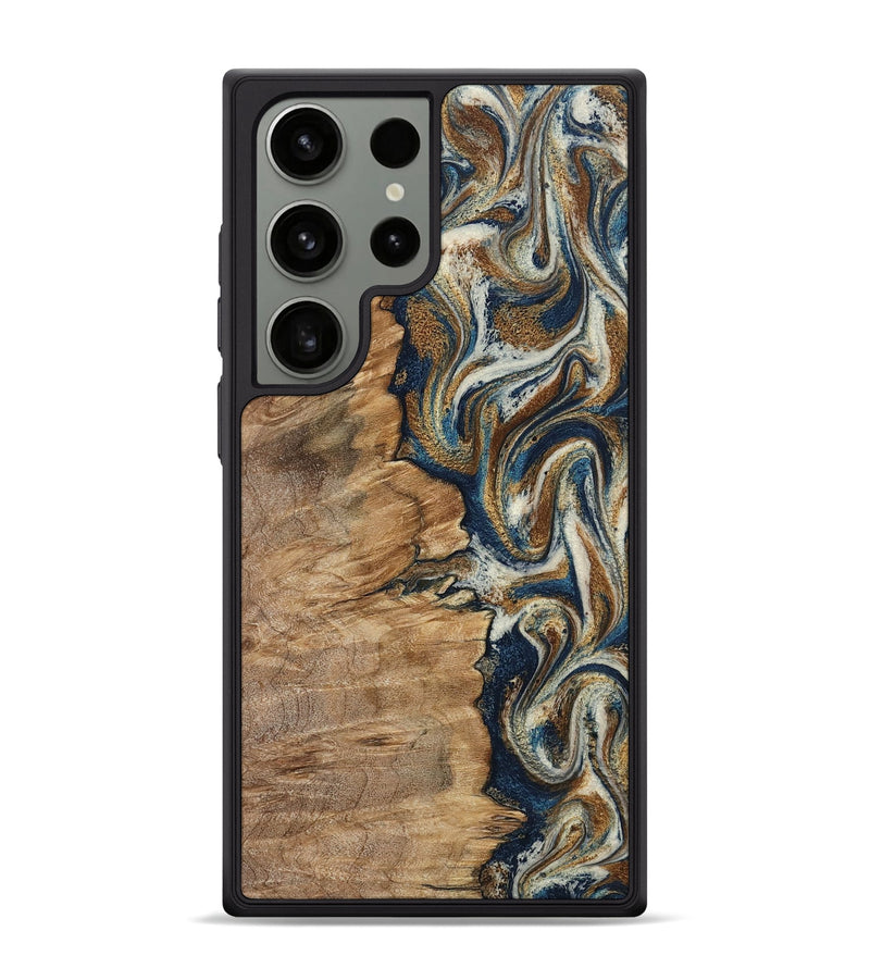 Galaxy S24 Ultra Wood Phone Case - Tara (Teal & Gold, 798651)