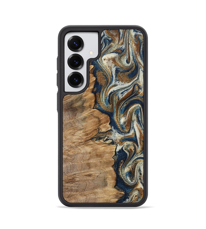 Galaxy S25 Wood Phone Case - Tara (Teal & Gold, 798651)