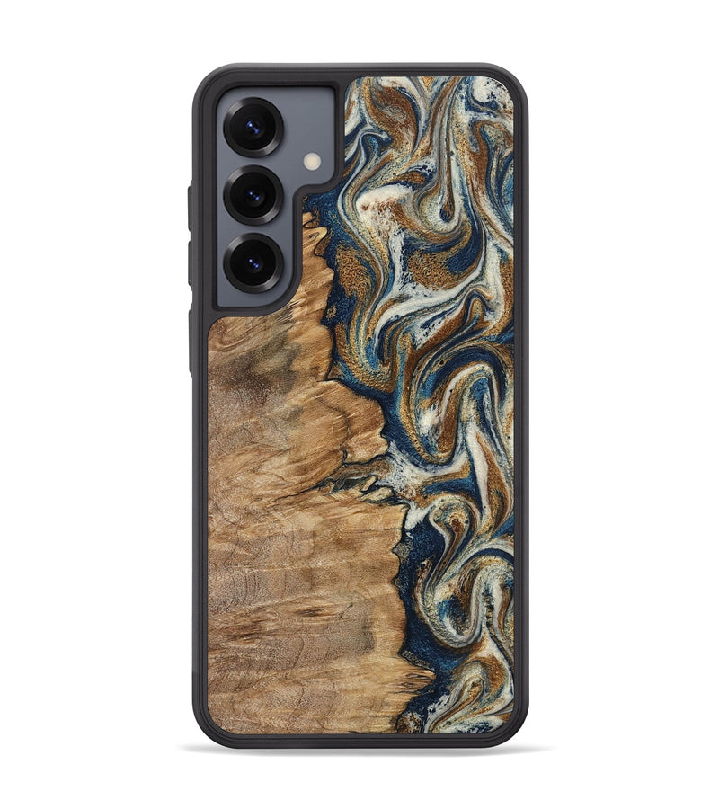 Galaxy S25 Plus Wood Phone Case - Tara (Teal & Gold, 798651)