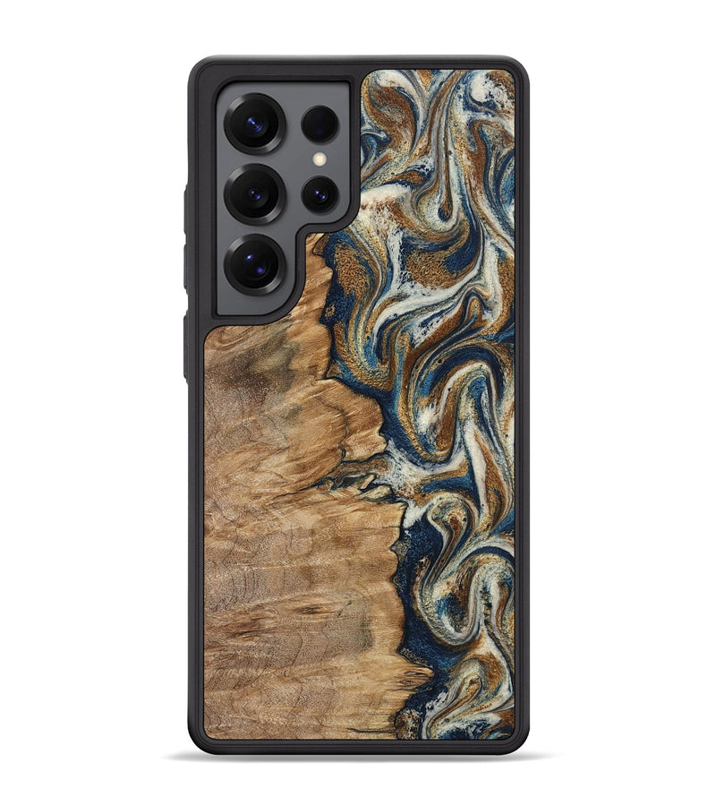 Galaxy S25 Ultra Wood Phone Case - Tara (Teal & Gold, 798651)