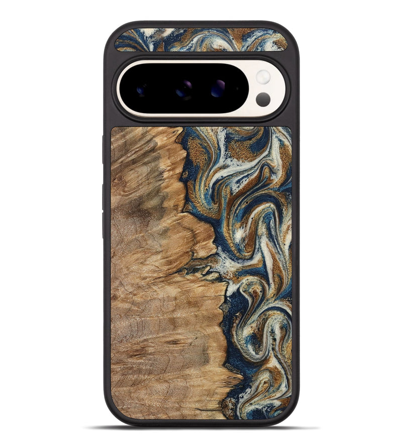 Pixel 9 Pro XL Wood Phone Case - Tara (Teal & Gold, 798651)