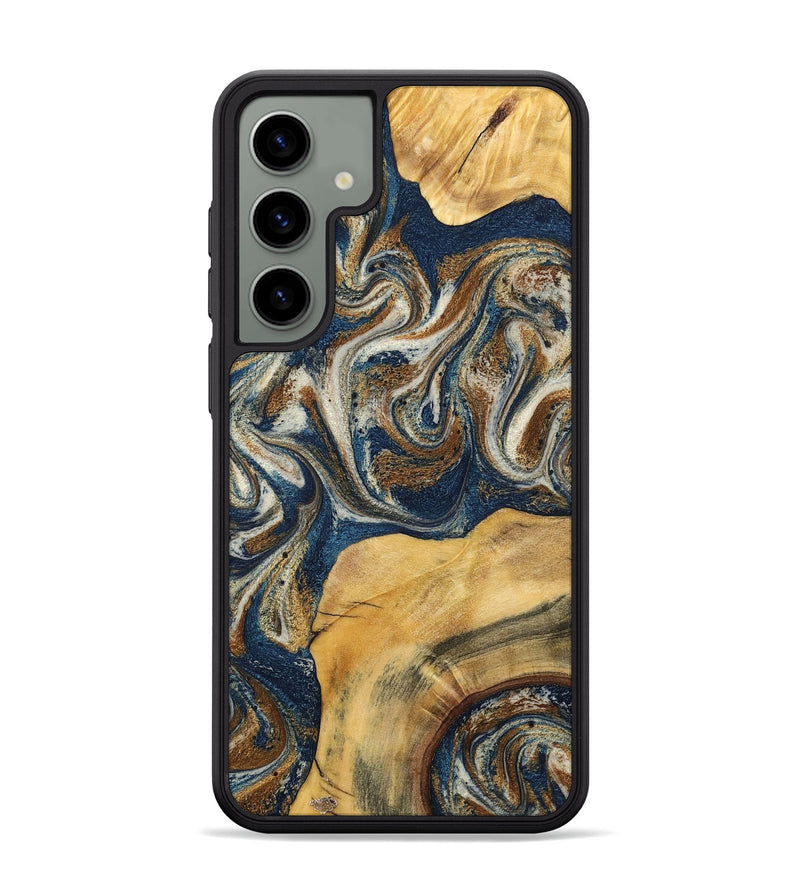 Galaxy S24 Plus Wood Phone Case - Titus (Teal & Gold, 798653)