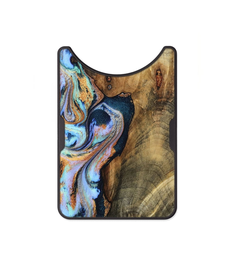 Alloy Wood Wallet - Hilma (Teal & Gold, 798654)