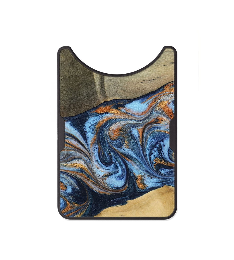 Alloy Wood Wallet - Bobbie (Teal & Gold, 798655)