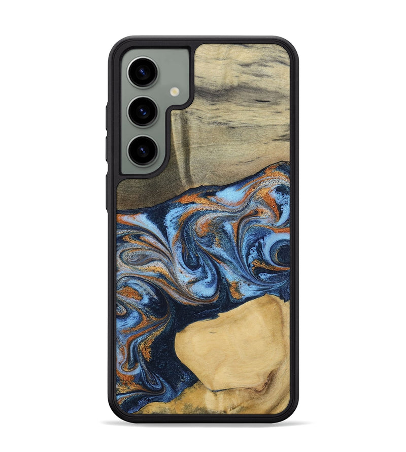 Galaxy S24 Plus Wood Phone Case - Bobbie (Teal & Gold, 798655)