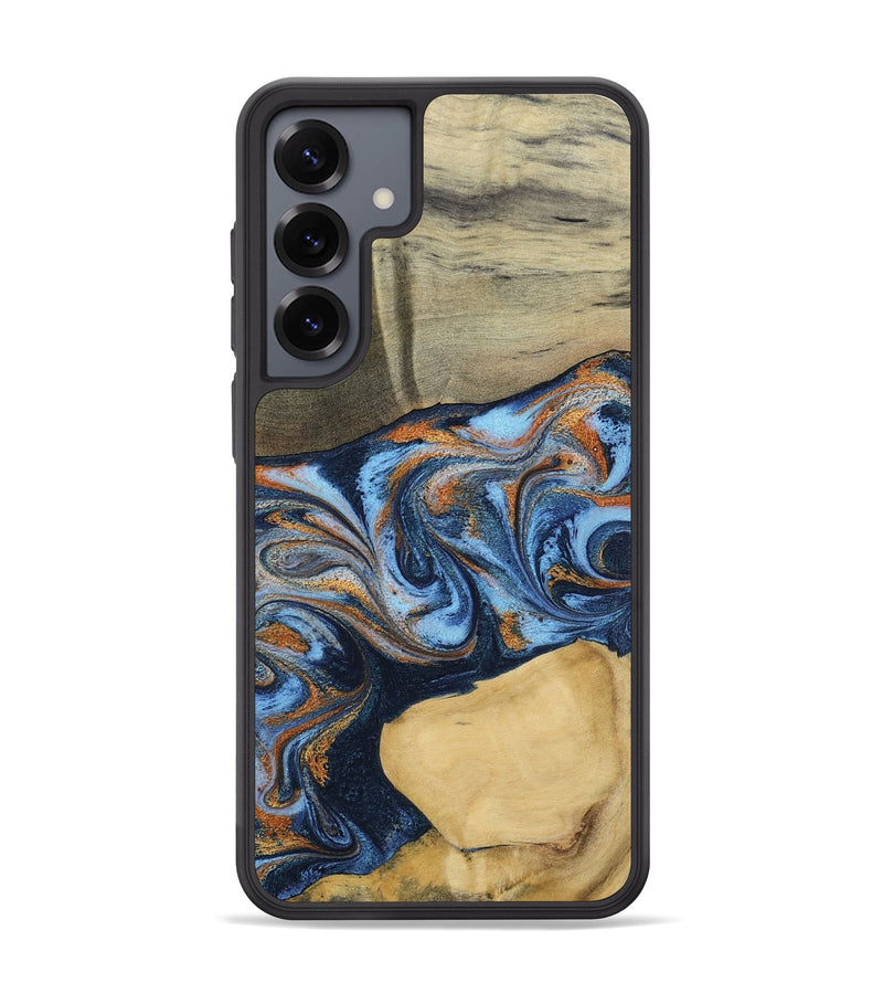 Galaxy S25 Plus Wood Phone Case - Bobbie (Teal & Gold, 798655)