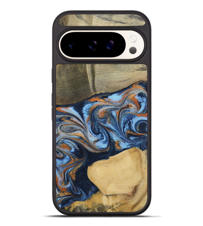 Pixel 9 Pro XL Wood Phone Case - Bobbie (Teal & Gold, 798655)