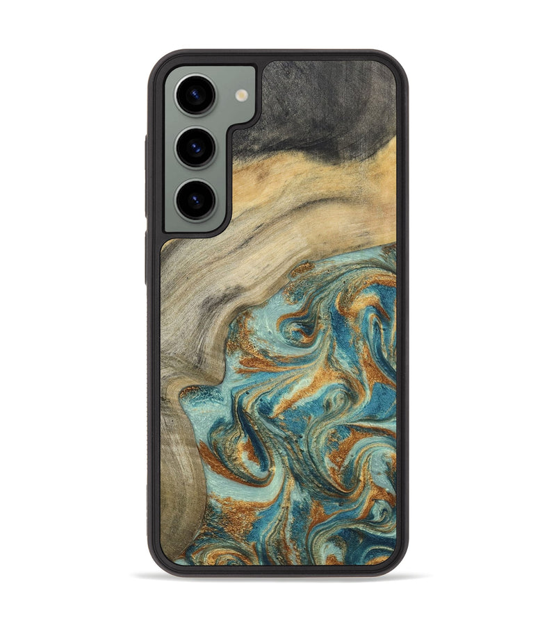 Galaxy S23 Plus Wood Phone Case - Clayton (Teal & Gold, 798656)