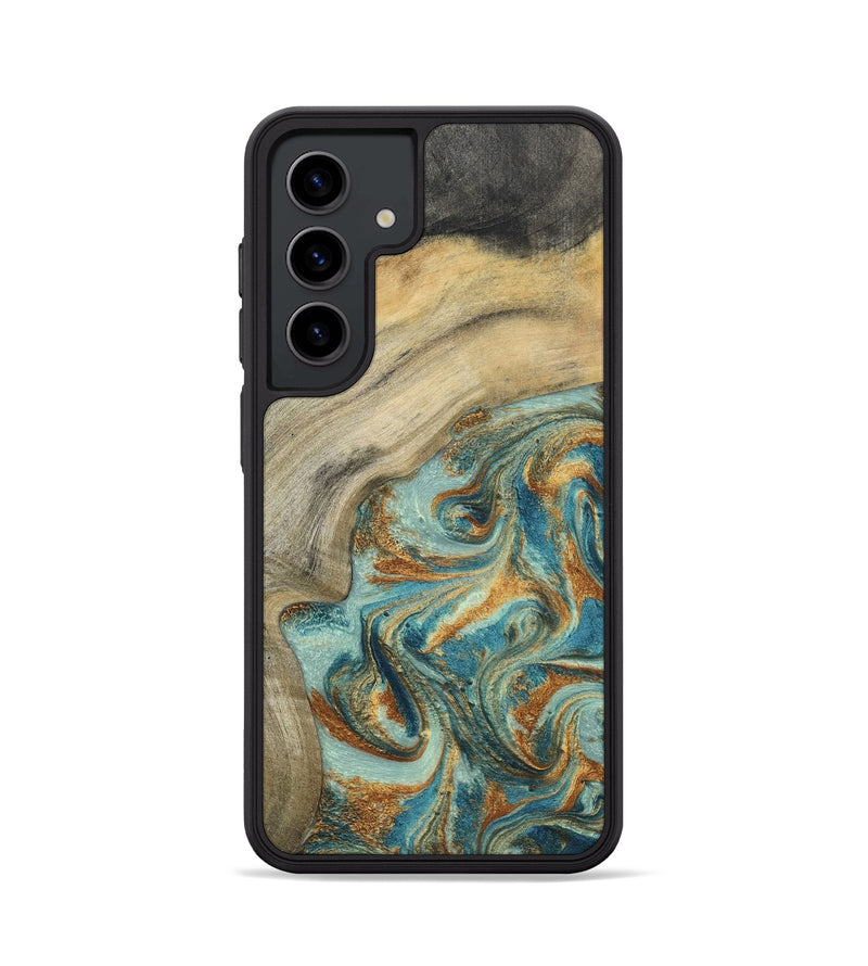 Galaxy S24 Wood Phone Case - Clayton (Teal & Gold, 798656)