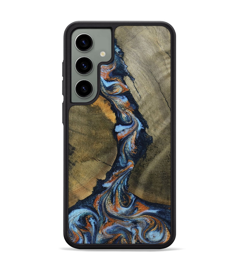 Galaxy S24 Plus Wood Phone Case - Aleta (Teal & Gold, 798657)
