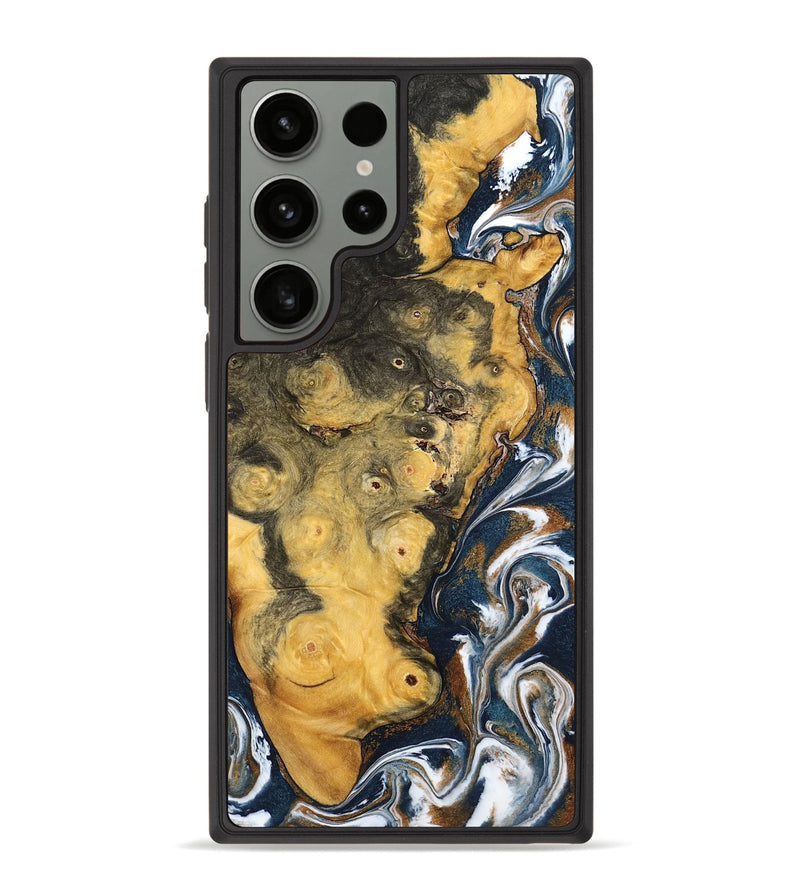 Galaxy S23 Ultra Wood Phone Case - Ludwig (Teal & Gold, 798659)