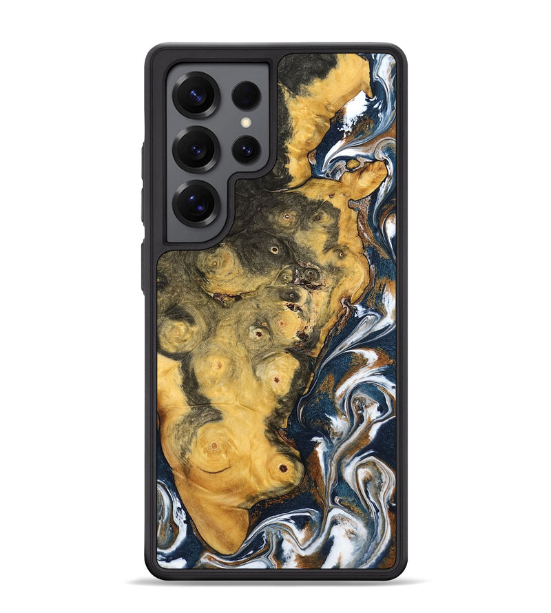 Galaxy S25 Ultra Wood Phone Case - Ludwig (Teal & Gold, 798659)