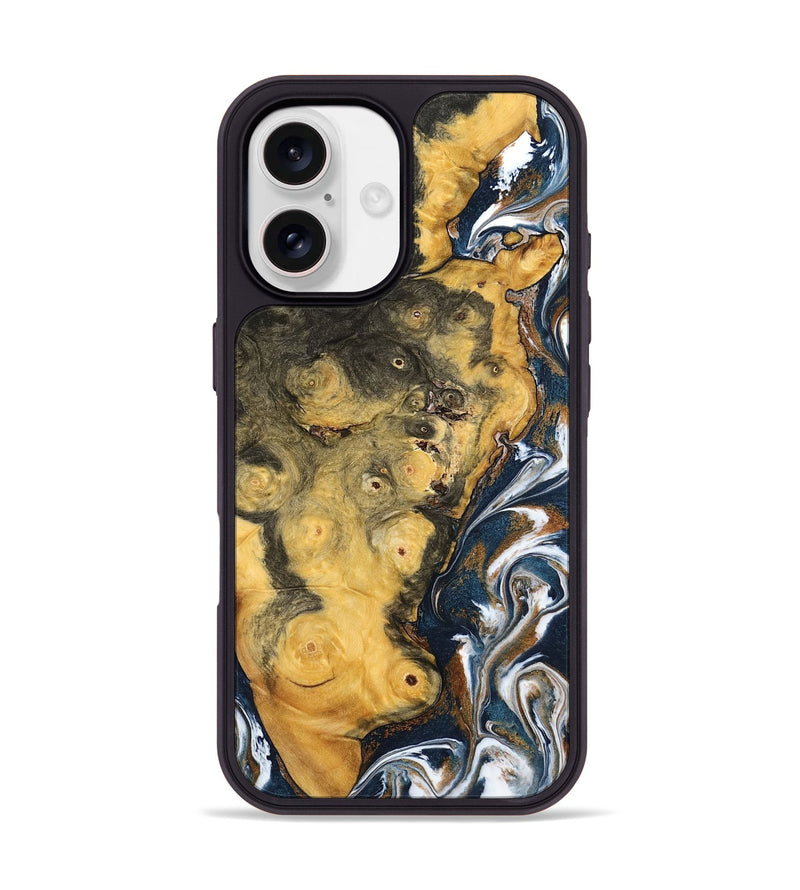 iPhone 17 Wood Phone Case - Ludwig (Teal & Gold, 798659)
