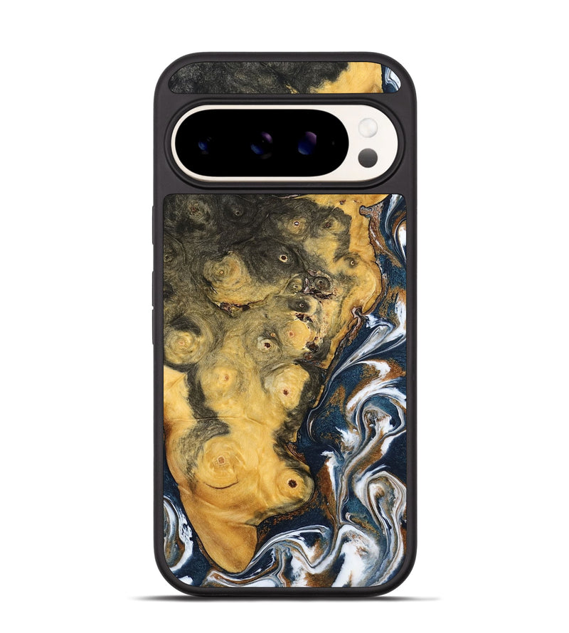 Pixel 9 Pro Wood Phone Case - Ludwig (Teal & Gold, 798659)