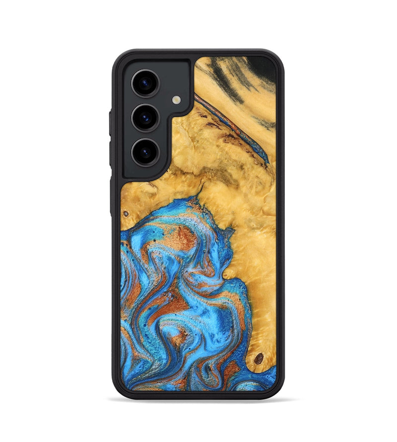 Galaxy S24 Wood Phone Case - Roxana (Teal & Gold, 798660)