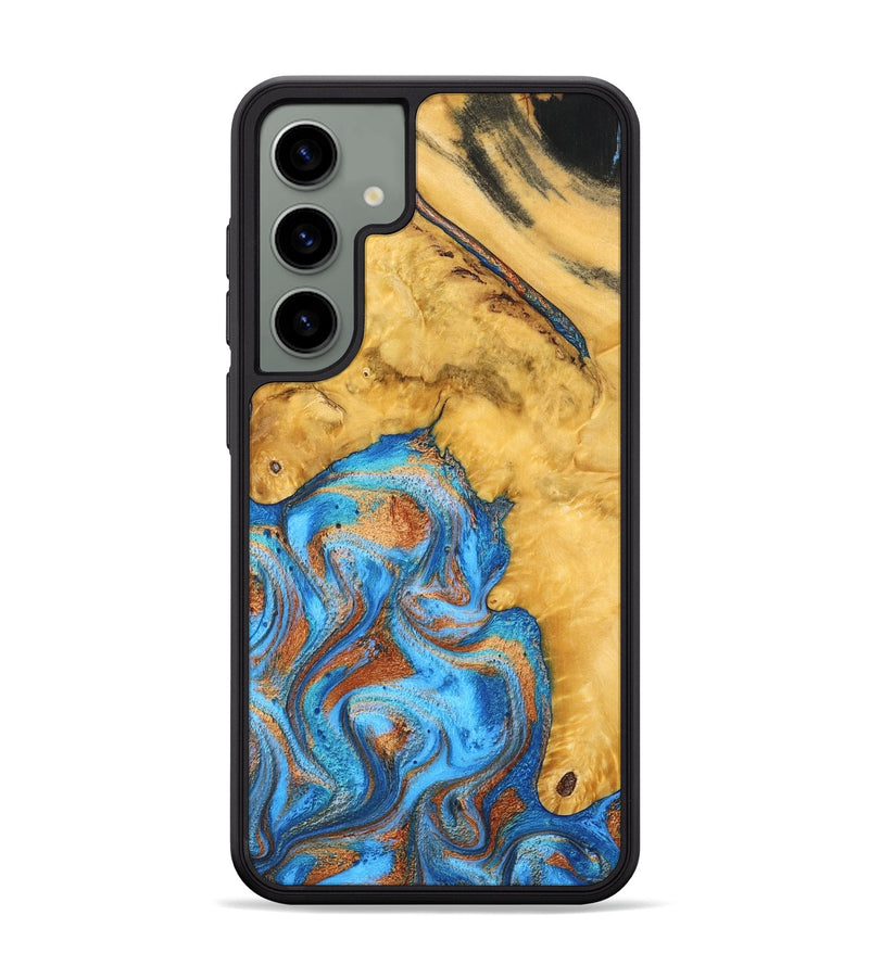 Galaxy S24 Plus Wood Phone Case - Roxana (Teal & Gold, 798660)