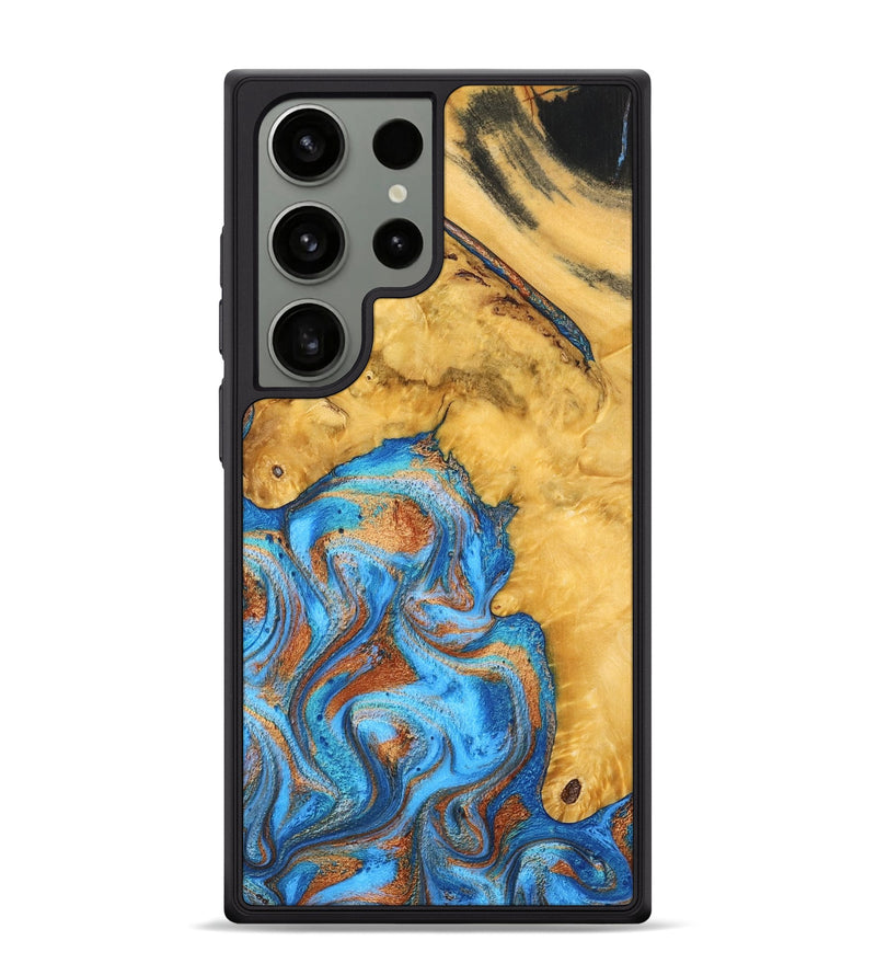 Galaxy S24 Ultra Wood Phone Case - Roxana (Teal & Gold, 798660)