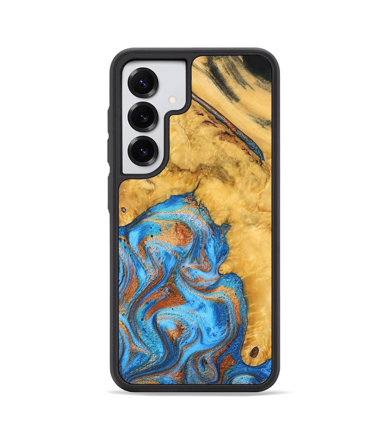 Galaxy S25 Wood Phone Case - Roxana (Teal & Gold, 798660)