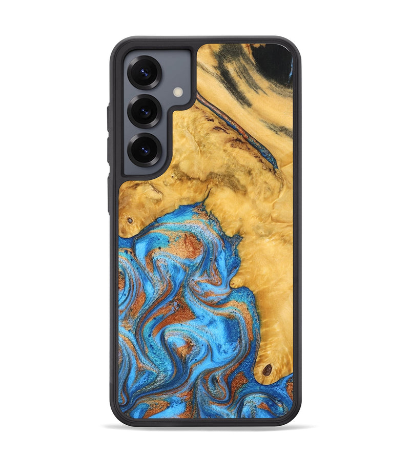 Galaxy S25 Plus Wood Phone Case - Roxana (Teal & Gold, 798660)