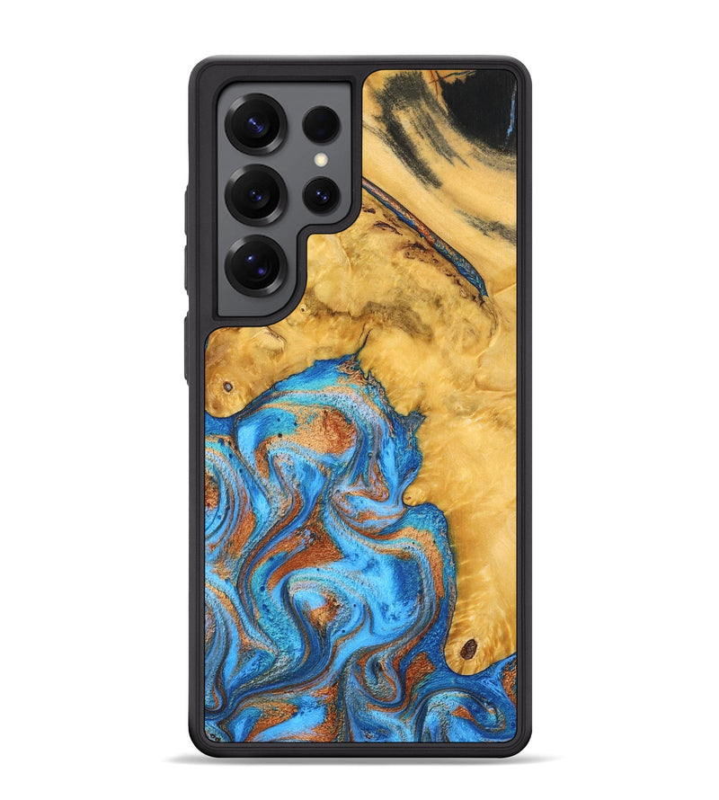 Galaxy S25 Ultra Wood Phone Case - Roxana (Teal & Gold, 798660)