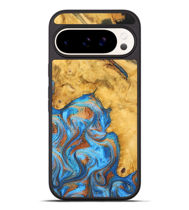 Pixel 9 Pro XL Wood Phone Case - Roxana (Teal & Gold, 798660)