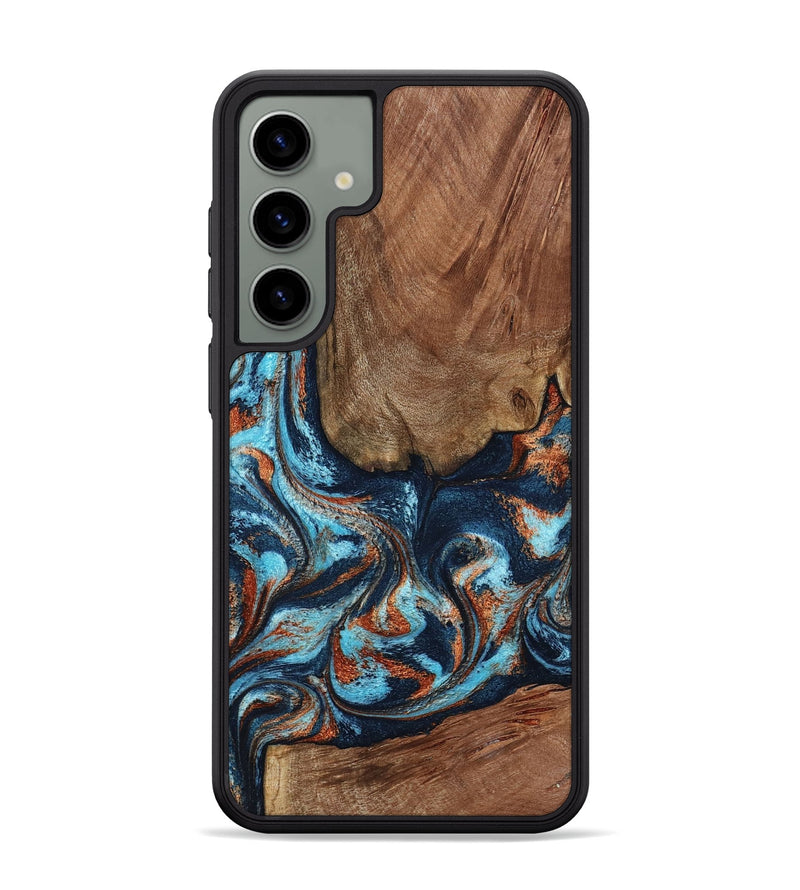 Galaxy S24 Plus Wood Phone Case - Daisha (Teal & Gold, 798662)