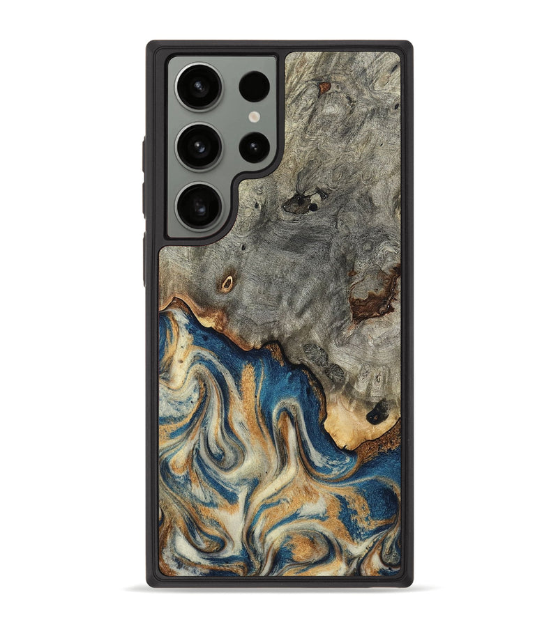 Galaxy S23 Ultra Wood Phone Case - Maudie (Teal & Gold, 798663)