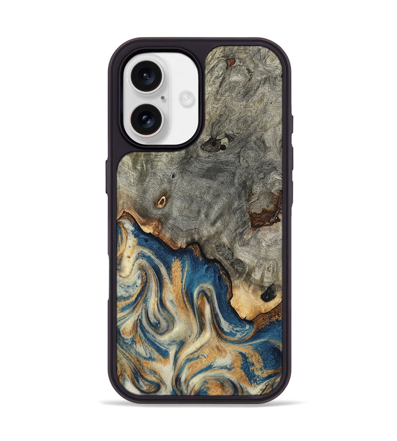 iPhone 17 Wood Phone Case - Maudie (Teal & Gold, 798663)