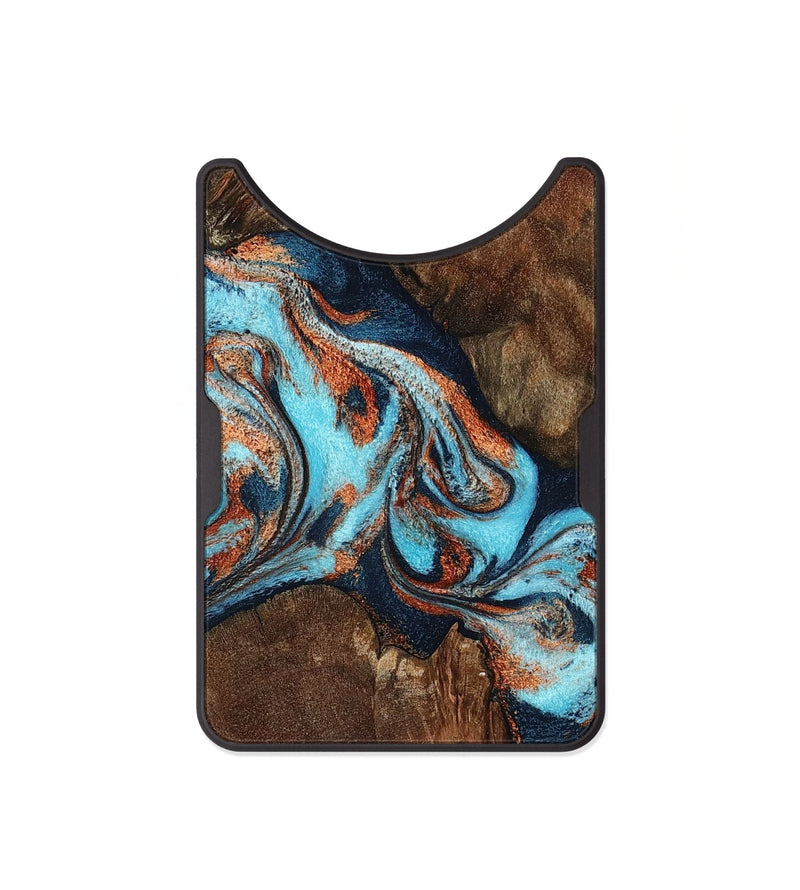 Alloy Wood Wallet - Karson (Teal & Gold, 798665)