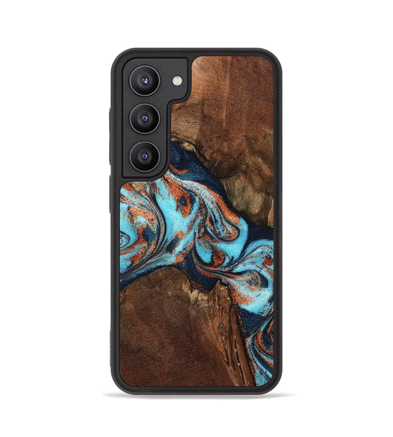 Galaxy S23 Wood Phone Case - Karson (Teal & Gold, 798665)
