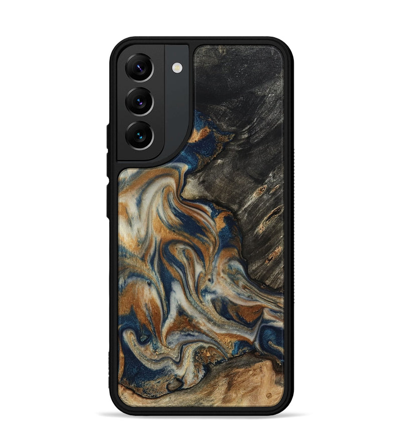 Galaxy S22 Plus Wood Phone Case - Mitch (Teal & Gold, 798669)