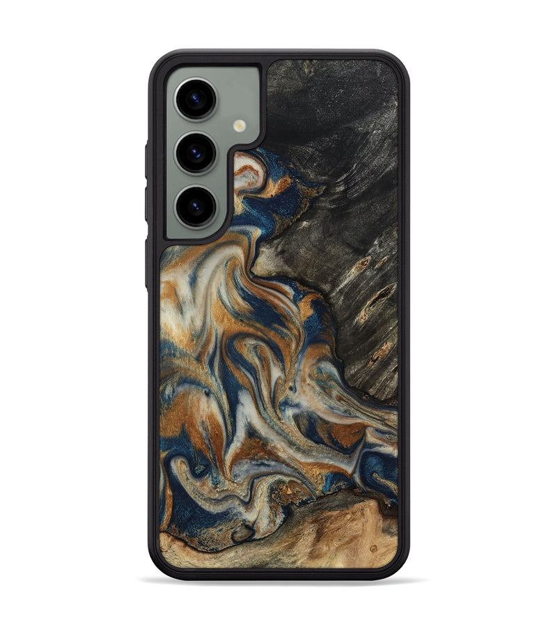 Galaxy S24 Plus Wood Phone Case - Mitch (Teal & Gold, 798669)