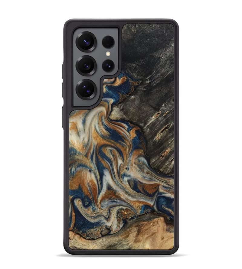 Galaxy S25 Ultra Wood Phone Case - Mitch (Teal & Gold, 798669)